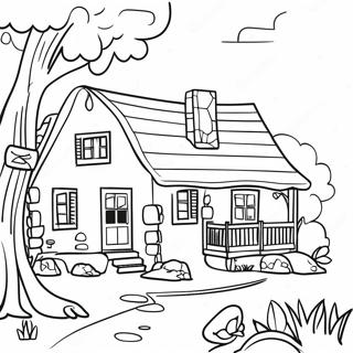 Cozy Cottage Coloring Page 9956-1773