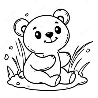 Playful Baby Bear Coloring Page 99576 38166