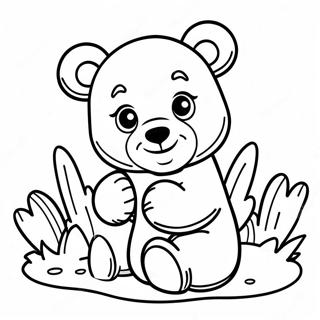 Playful Baby Bear Coloring Page 99576 38167