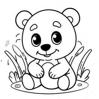 Playful Baby Bear Coloring Page 99576 38168