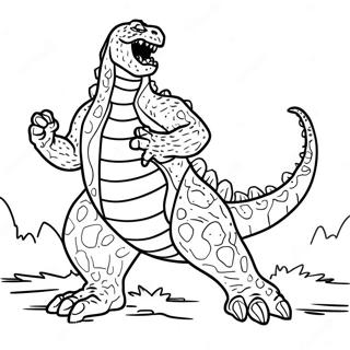 Epic Godzilla Vs Monster Coloring Page 99678-38438