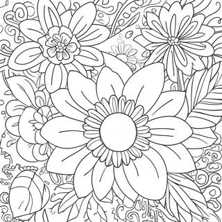 Flower Aesthetic Coloring Pages