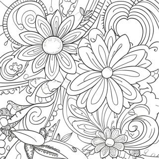 Flower Aesthetic Coloring Page 99701-38446