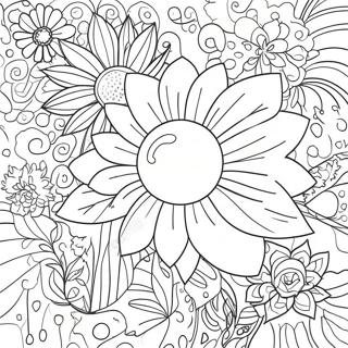 Flower Aesthetic Coloring Page 99701-38447