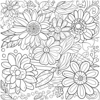 Bright Floral Pattern Coloring Page 99702-38449