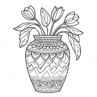 Vase Coloring Pages