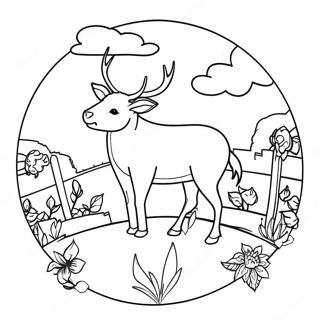 Peaceful Psalm 23 Coloring Page 99934 38632