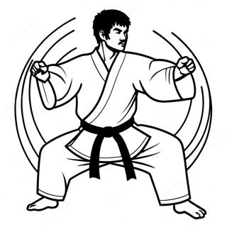 Karate Coloring Pages